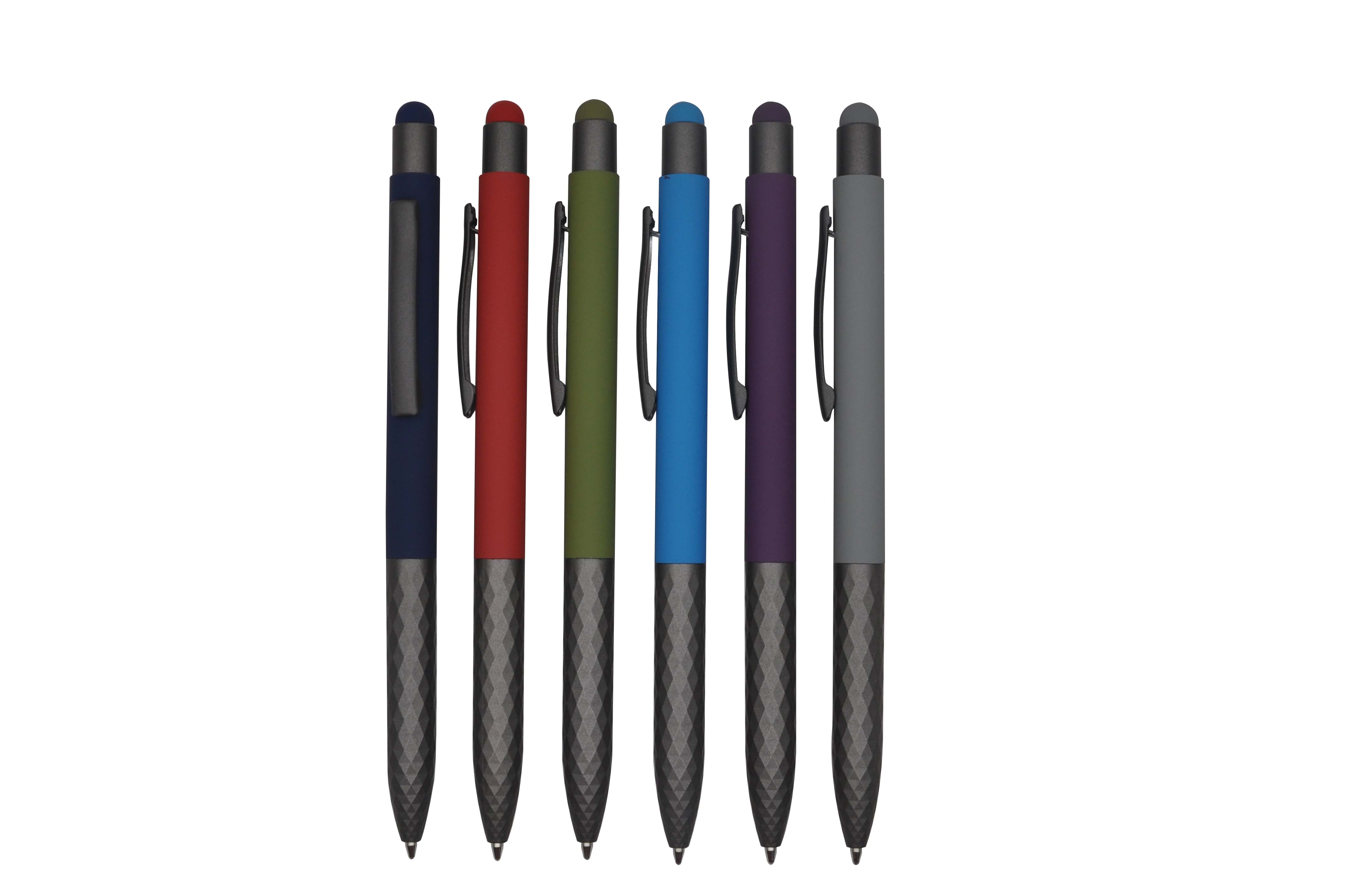 TMP1436 metal aluminium ballpoint pen with touch stylus