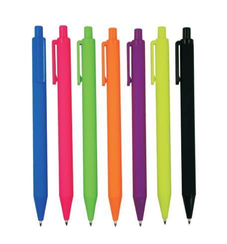 Cheapest Rubber Finished Plastic School Ball Pen