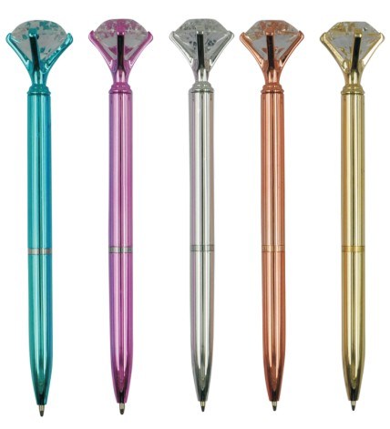 Promotional Gift Pen Crystal Diamond Ball Pen with Crown
